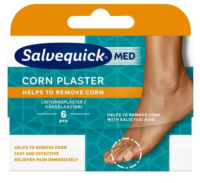 Salvequick SQ MED napl na kurie oka 1×6 ks, náplasti na kurie oká