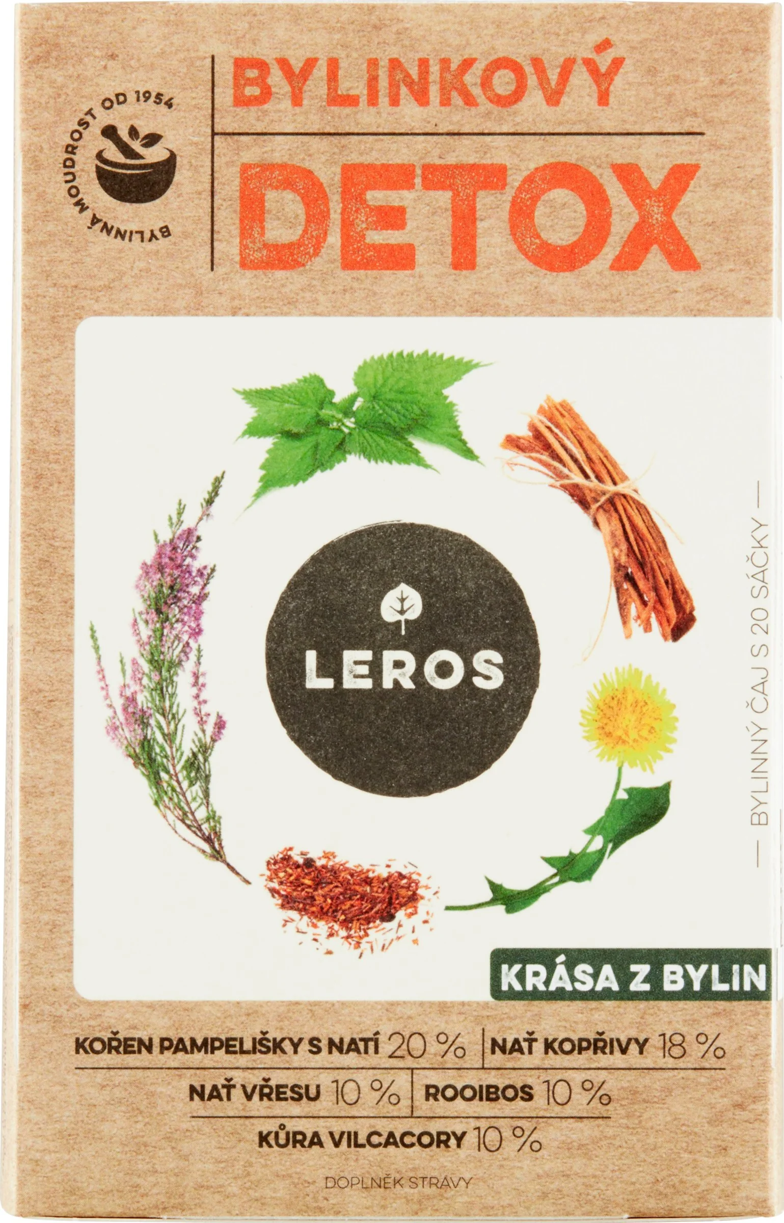 LEROS Bylinkový detox 20×1,5 g, čaj