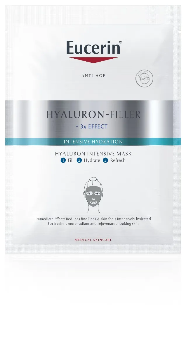 Eucerin HYALURON-FILLER Intenzívna maska 1×1 ks, svieži a mladší vzhľad pleti