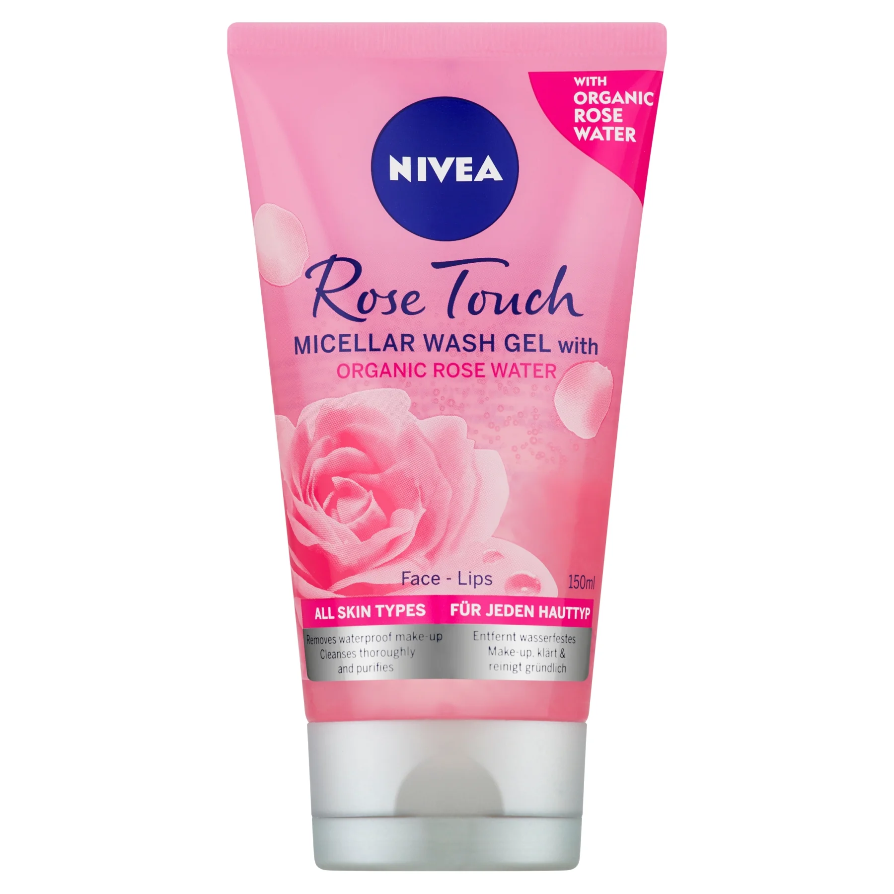 NIVEA Čistiaci micelárny gél Rose 150ml 1×150 ml, micelárny gél
