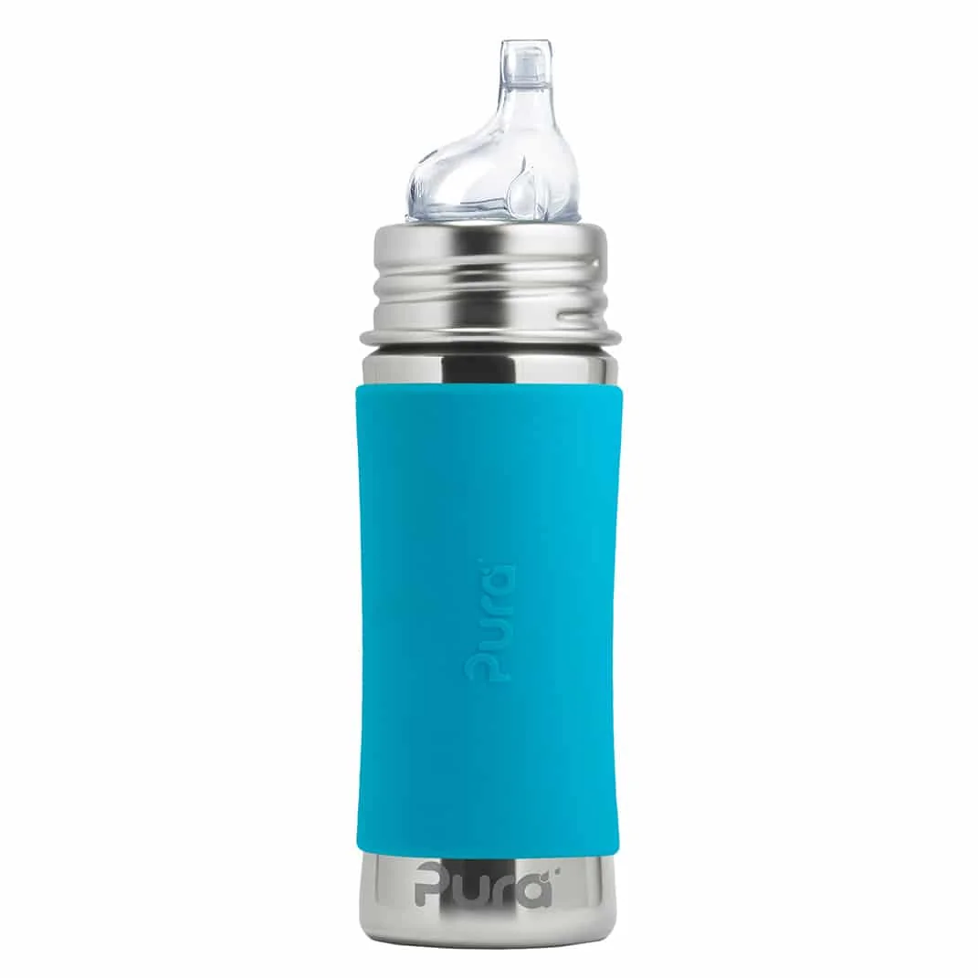 Pura nerezová fľaša s náustkom 325ml - aqua