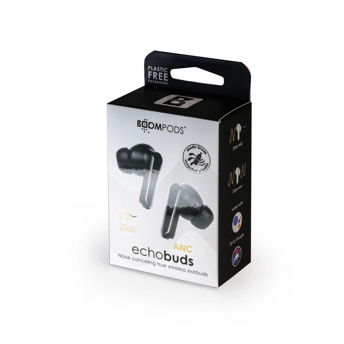 BOOMPODS echobuds ANC bezdrôtové slúchadlá čierne