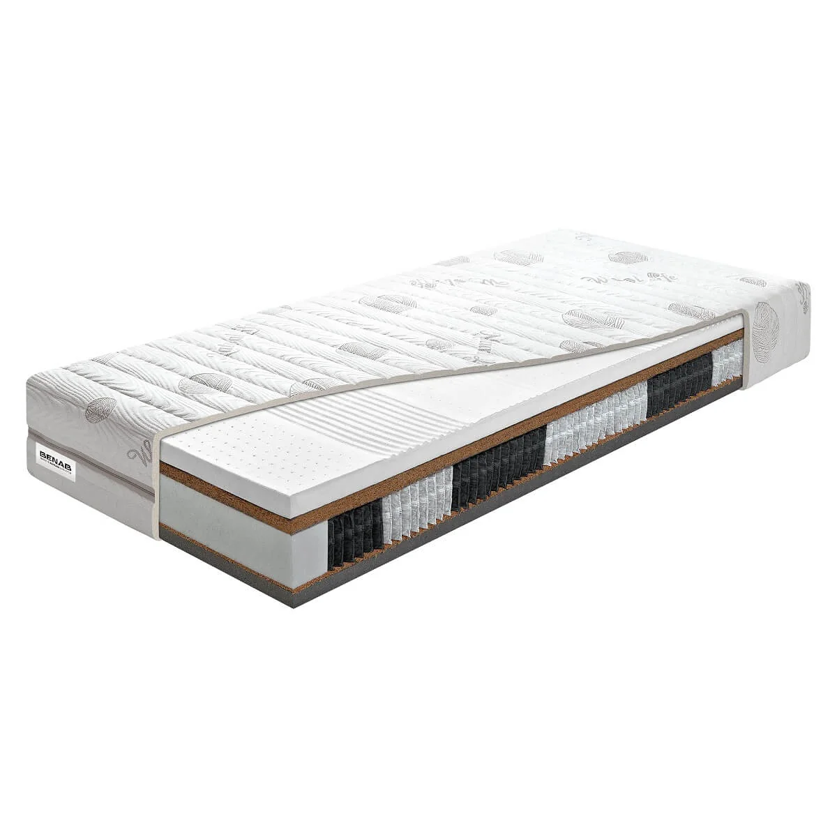 Matrac Benab Epsilon LTX S2000 H3 / H5 85 x 195 cm Taštičkový Latex matrac 27 cm sendvičový zónová  ortopedické