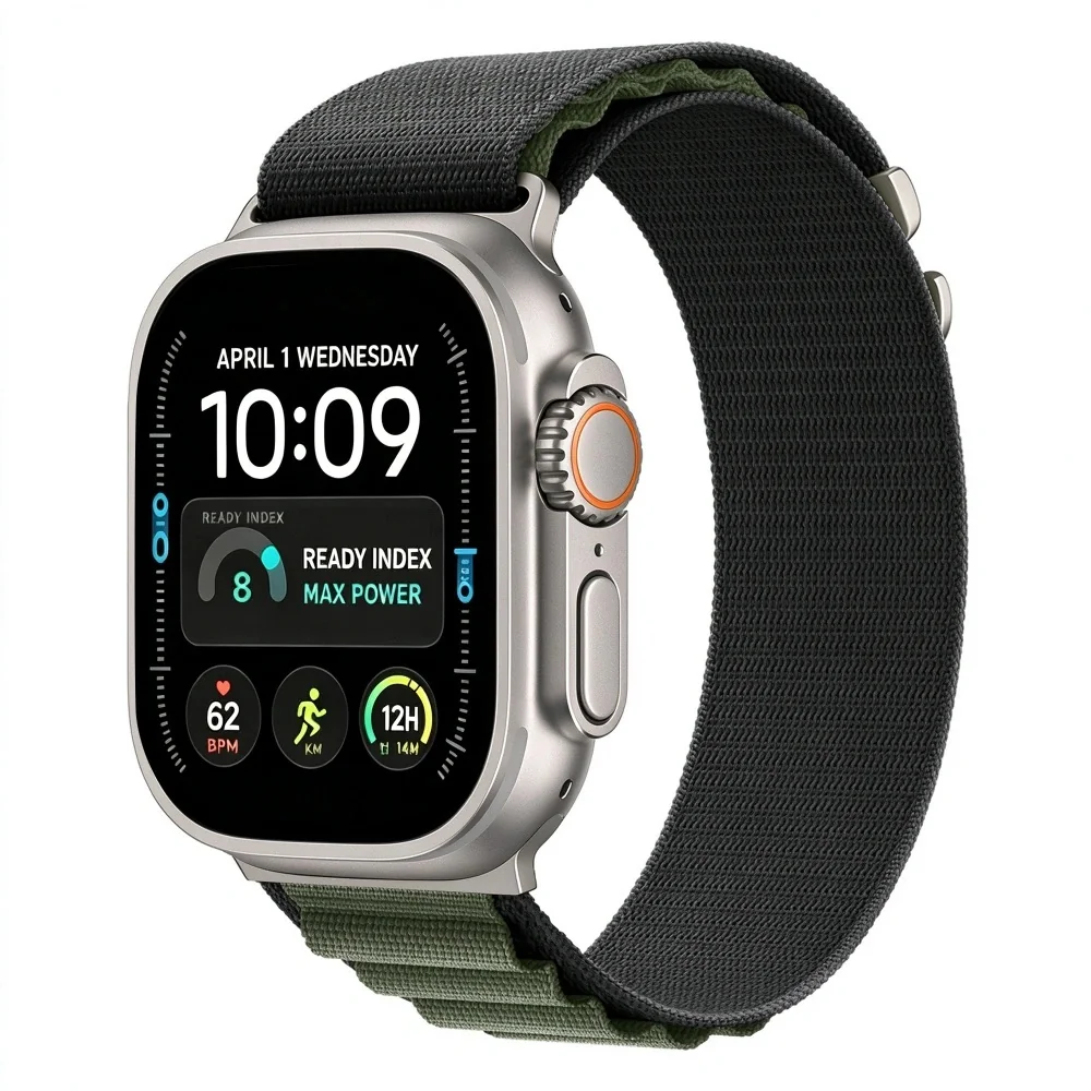 Tech-Protect Nylon Pro remienok na Apple Watch 44/45/46/49mm, black / green