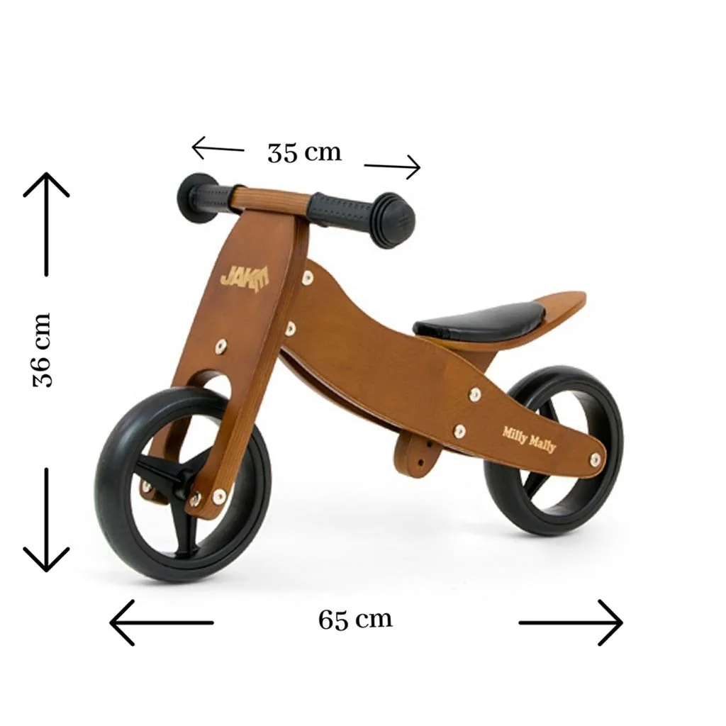 Detské multifunkčné odrážadlo bicykel 2v1 Milly Mally JAKE Dark