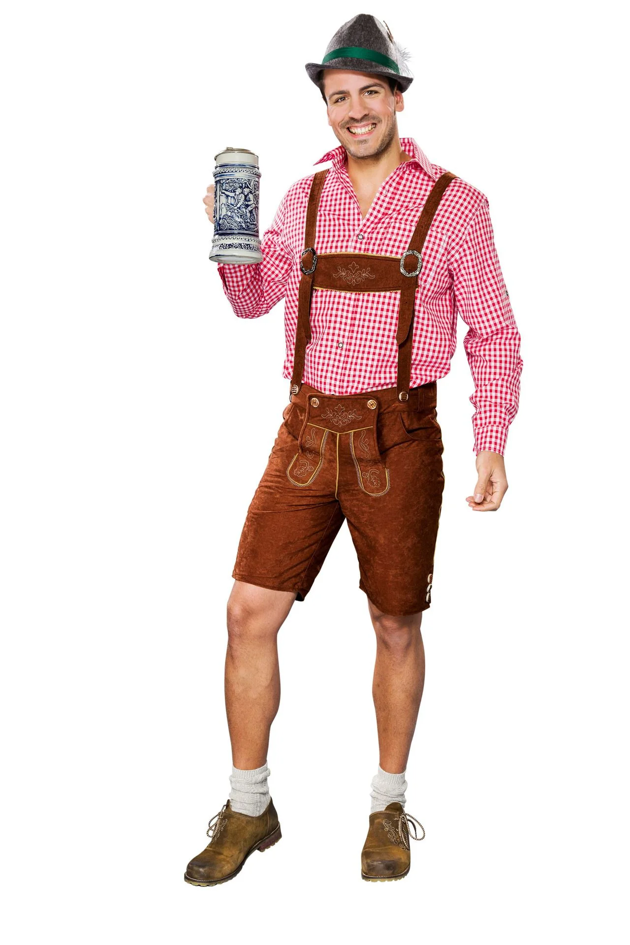 Bavorské nohavice hnedé veľkosť 50