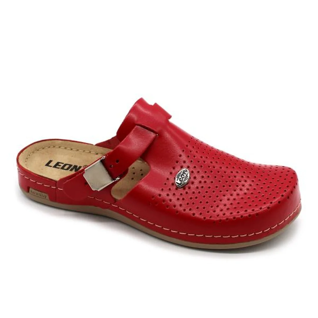Leon 950 Dámska pracovná celokožená zdravotná obuv 36 - 23,5cm, červená, 2,5 cm