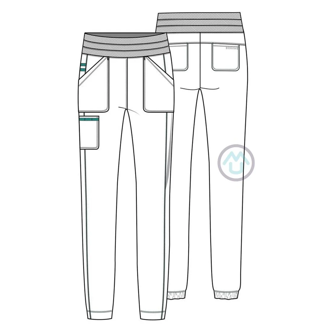 Zdravotnícke dámske jogger nohavice Cherokee Revolution ACTIVE STYLING - svetlo modré M