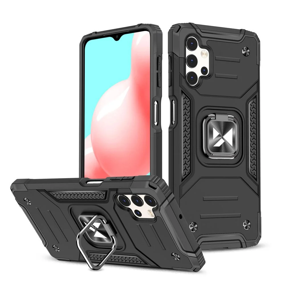 MG Ring Armor plastový kryt na Samsung Galaxy A32 4G, čierny