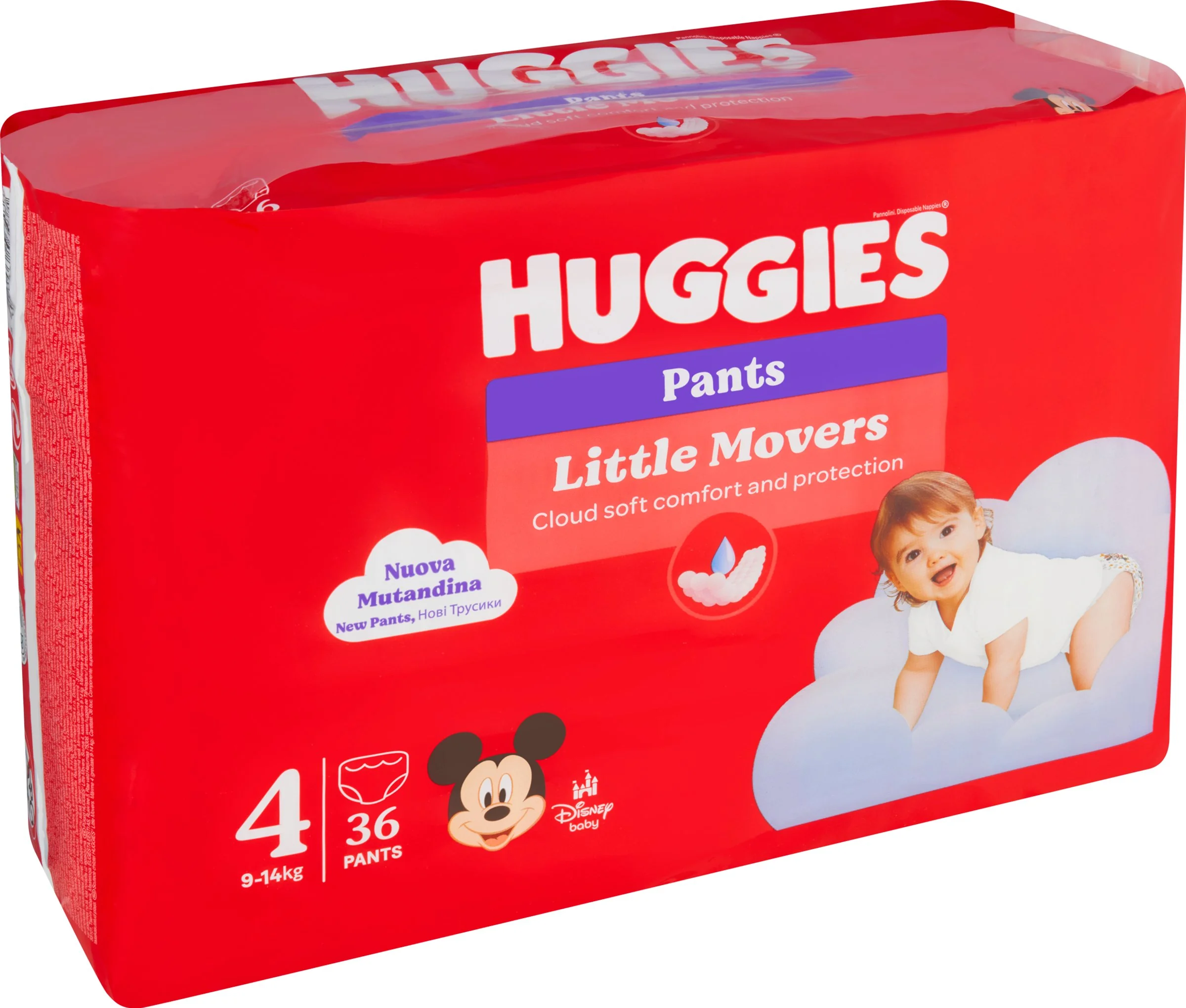 HUGGIES pants Little Movers 4 1×36 ks, jednorázové plienkové nohavičky