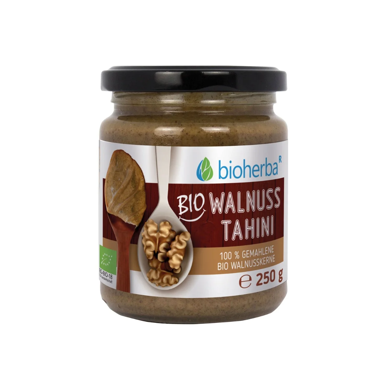 100 % orechové tahini z mletých vlašských orechov – 250 g – Bioherba