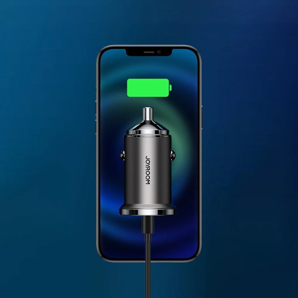Joyroom C-A35 autonabíjačka USB-C / USB PD QC 45W 5A, sivá
