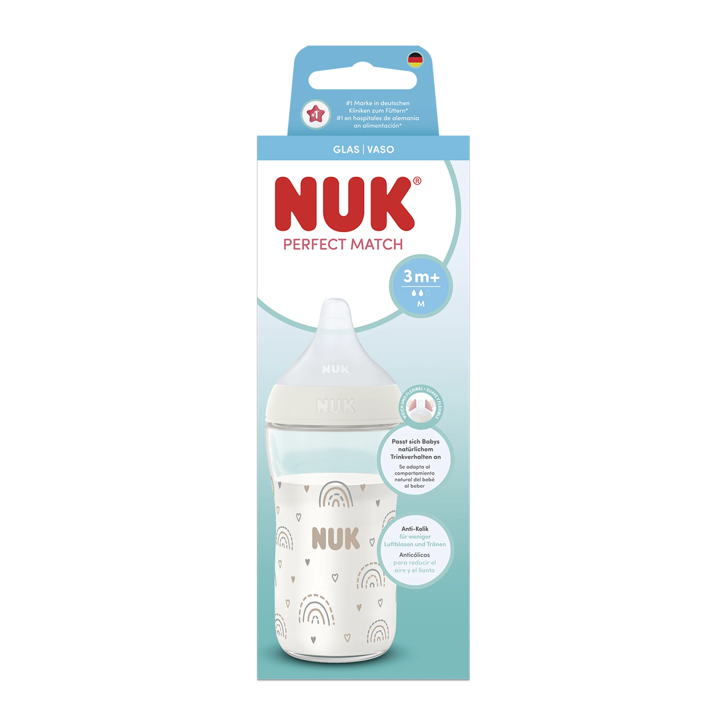 NUK flaša Perfect Match sklo 230 ml 1 ks