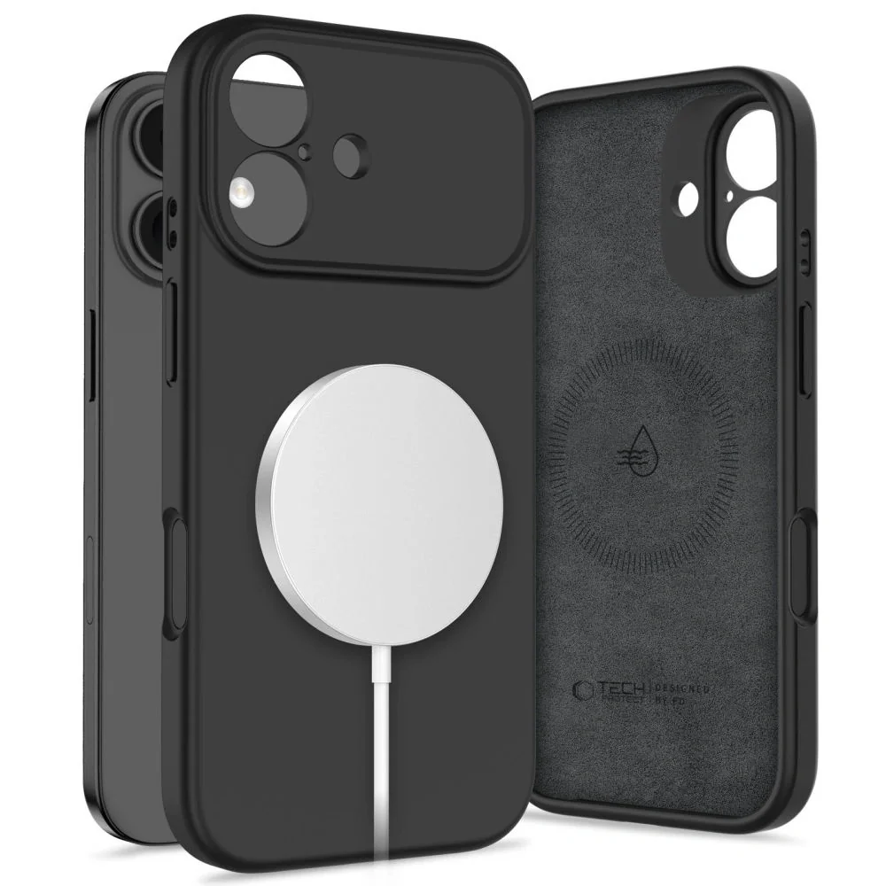 Tech-Protect Silicone MagSafe kryt na iPhone 17, čierny