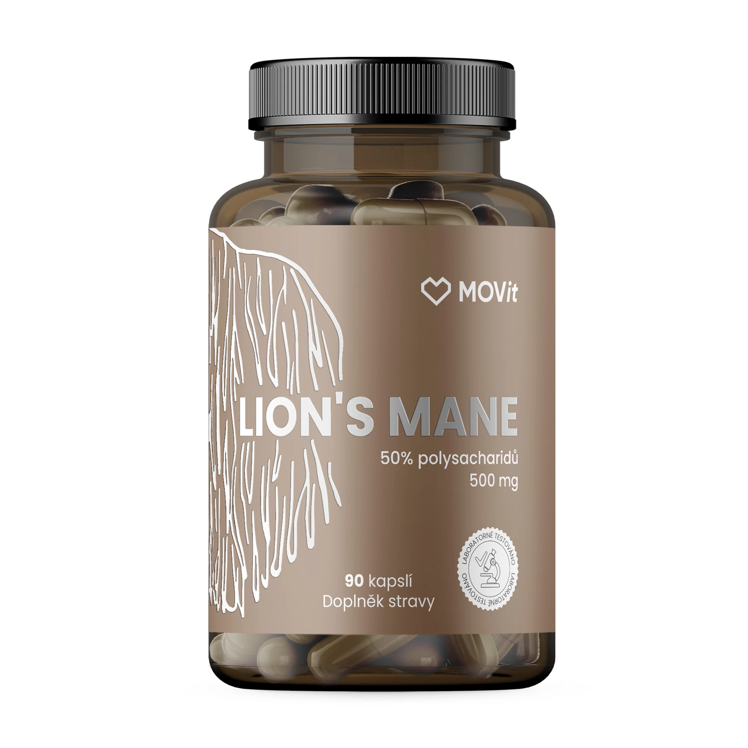 MOVit Hericium - Lion's mane 50% polysach. 500 mg 90 cps