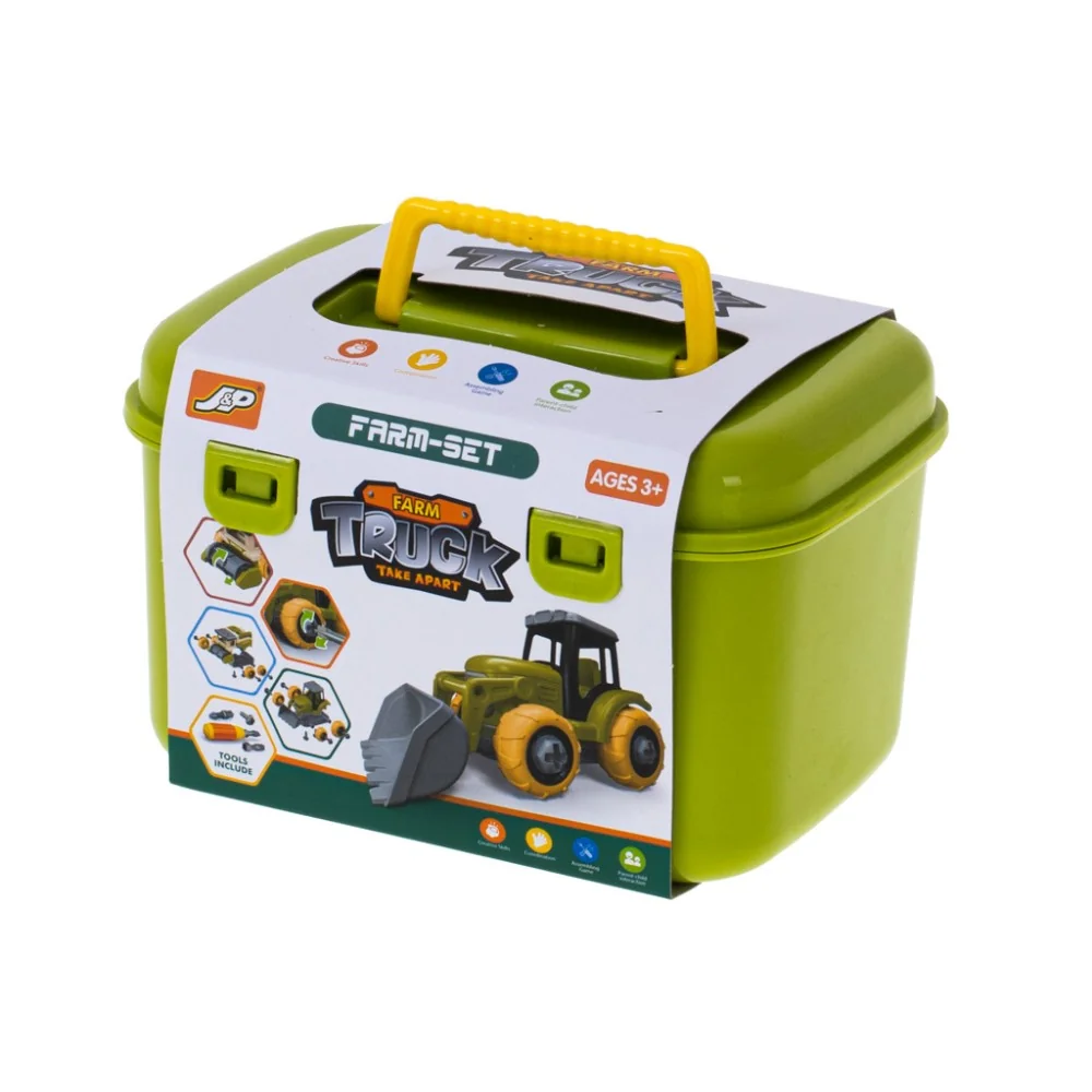 Farma traktor s otočnou vlečkou, šroubovacie v kufríku-MOVEO