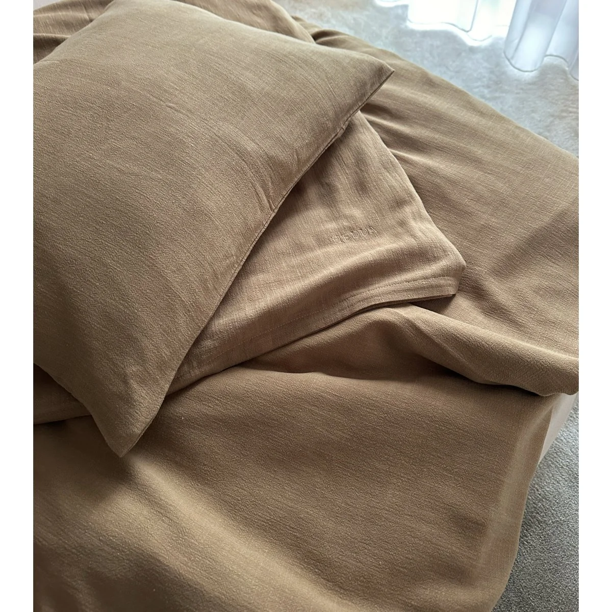 Ľanové obliečky Naira mustard, rozmer: obliečka na vankúš 50 x 65 cm