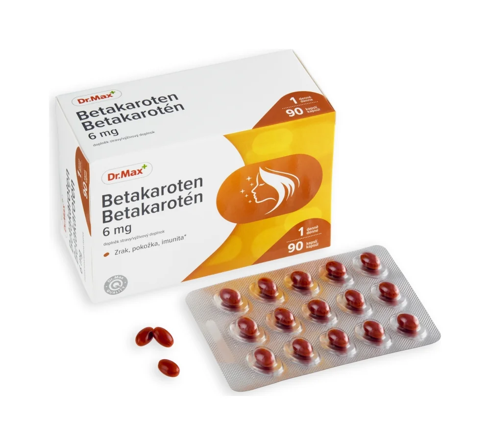 Dr. Max Betakarotén 6 mg 1×90 cps, výživový doplnok
