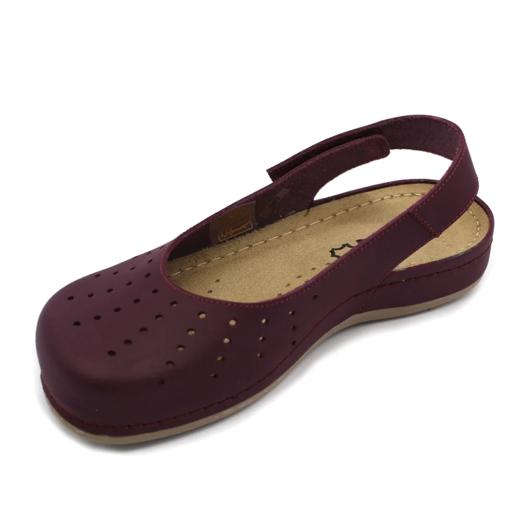 Leon 967 Zdravotné celokožené sandále 37 - 24,5cm, biela, 2,5 cm