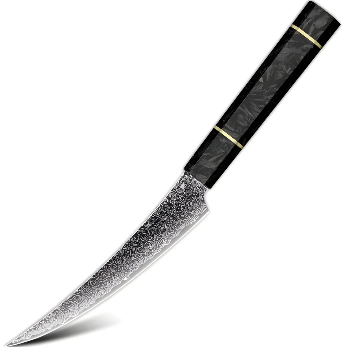 Damaškový kuchynský nôž Tsuriko Boning/Čierna