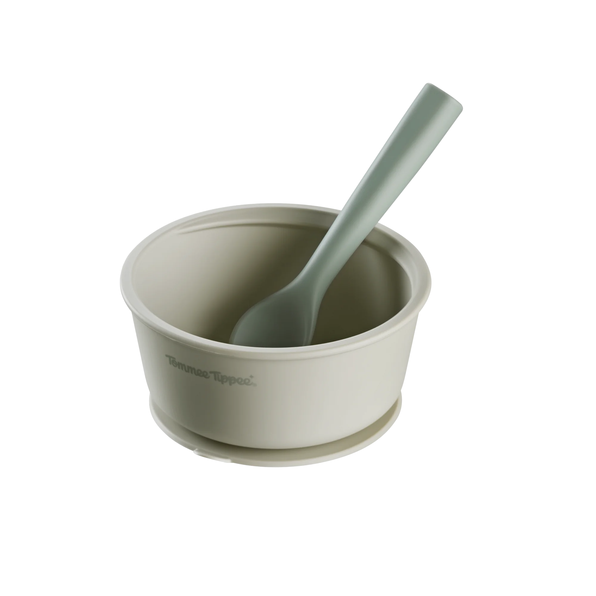 Tommee Tippee Silikón. miska s prísavkou a lyžičkou zelená 1 ks