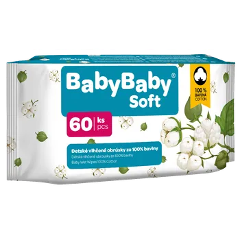 BabyBaby Soft Detské vlhčené obrúsky 1×60 ks, vlhčené obrúsky