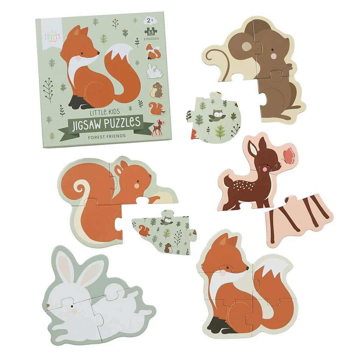 A Little Lovely Company - puzzle s lesnými zvieratkami