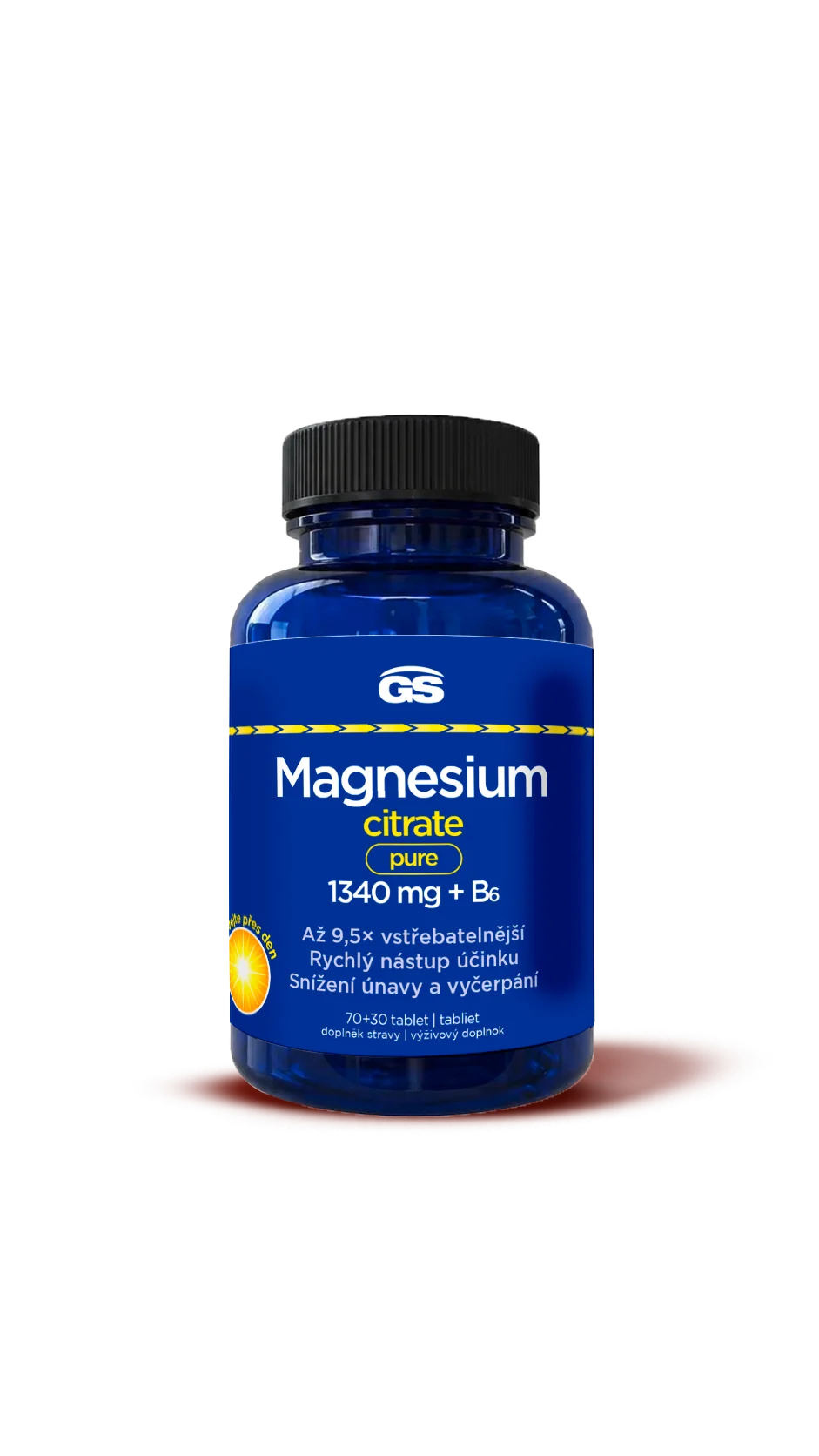 GS Magnesium citrate pure 1340 mg + B6, tbl. 70+30 100 tbl
