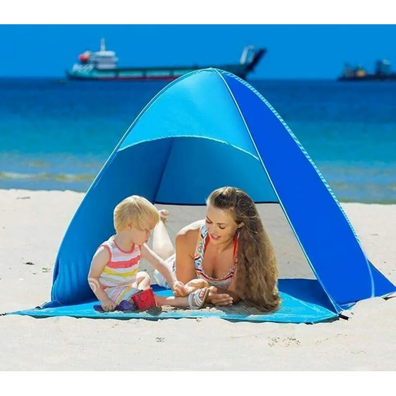 Stan plážový modrý POP-UP BEACH TENT SP-417 160x140x115cm