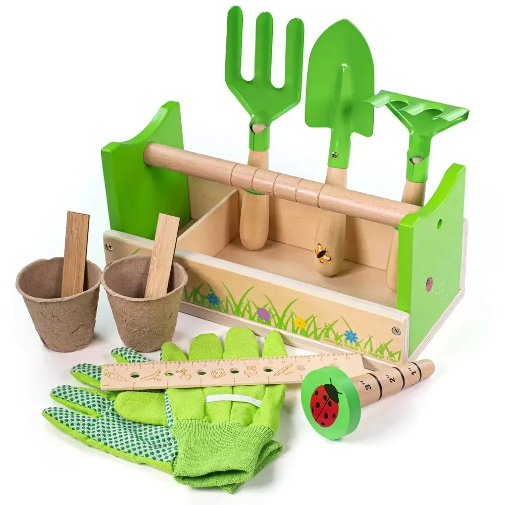 Bigjigs Toys Záhradnícka súprava v prepravke 