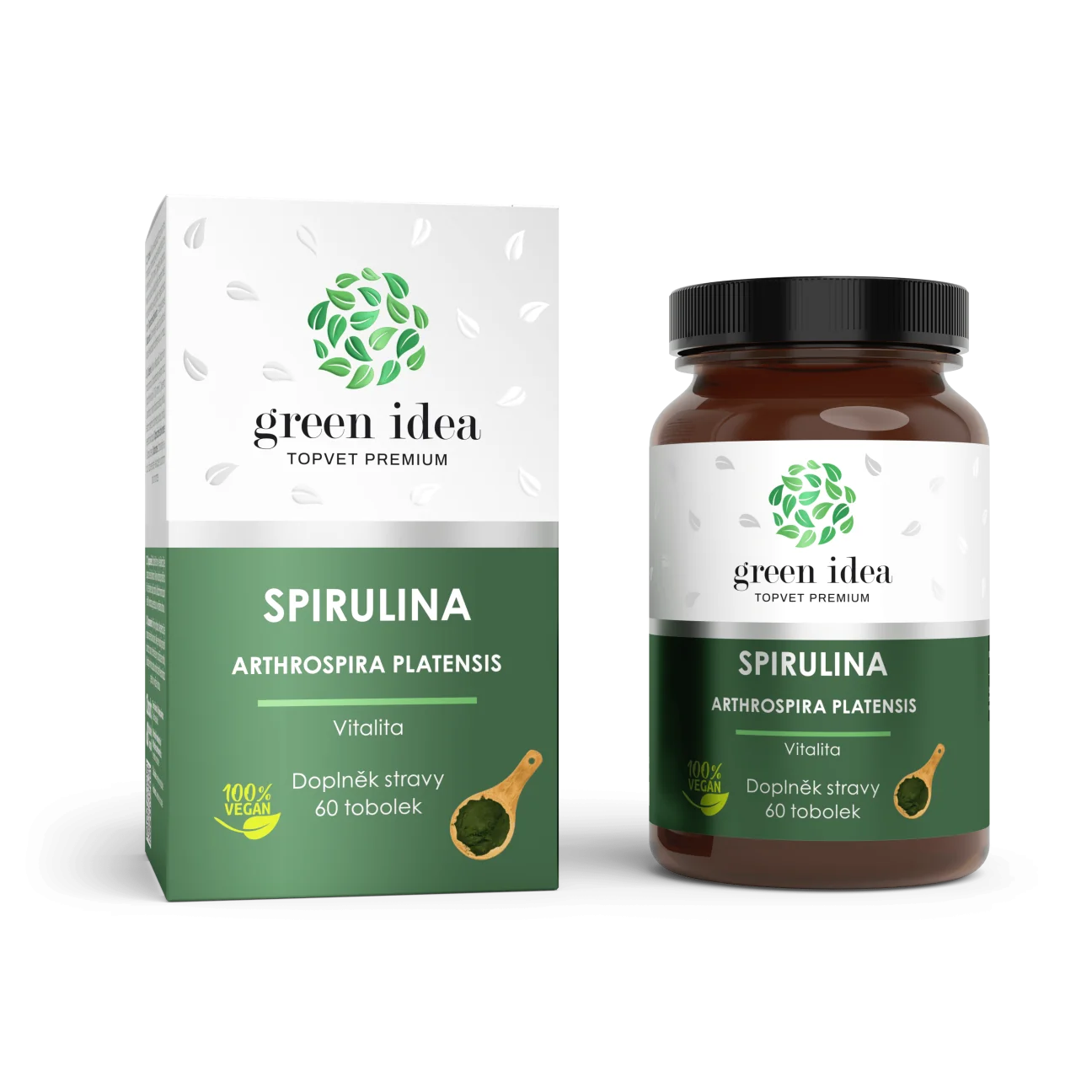 Spirulina bylinný extrakt – kapsuly 60 ks – Green idea