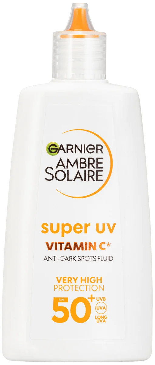 Garnier Ambre Solaire Super UV denný fluid proti tmavým škvrnám s vitamínom C a SPF 50+ 1×40 ml, fluid