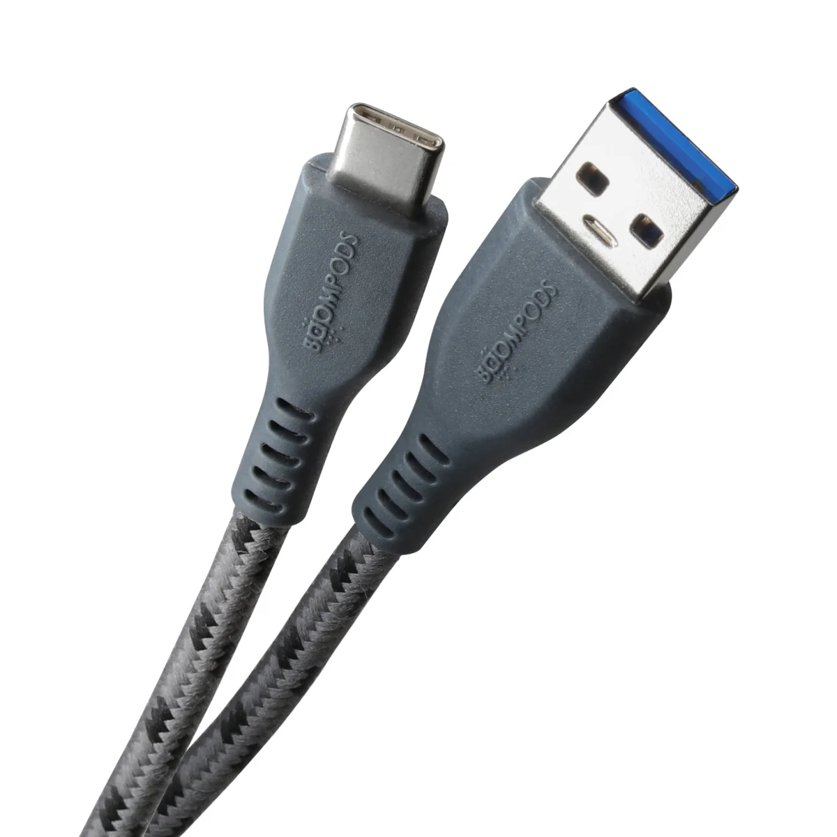 BOOMPODS Tide USB-A/C kábel graphite