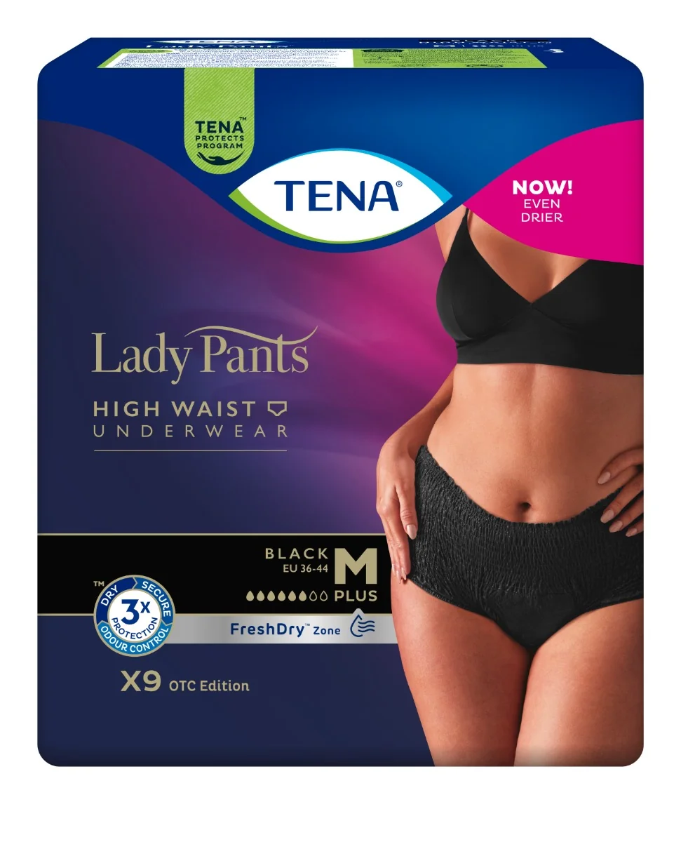 TENA LADY PANTS+ NOIR M 9KS 1×9 ks, inkontinenčné nohavičky