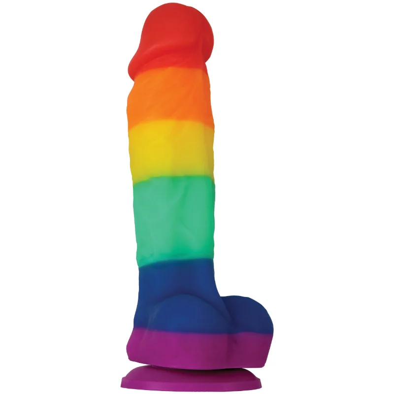 Dildo s prísavkou Rainbow Pride 17 cm