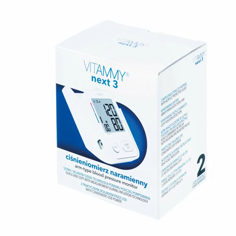VITAMMY NEXT 3 ramenný tlakomer s hlasovou funkciou a USB napájaním