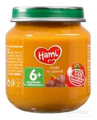 Hami príkrm Hovädzie na zelenine 1×125 g, (od ukonč. 6. mesiaca)