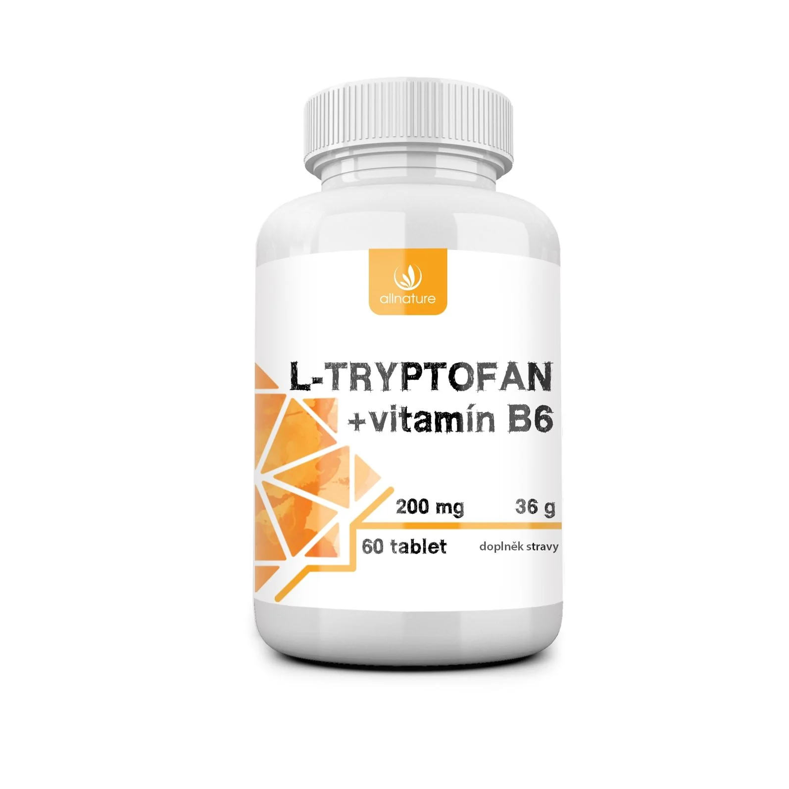 Allnature L-Tryptofan + Vitamin B6 200 Mg 60 Tbl. 1×60 tbl, výživový doplnok