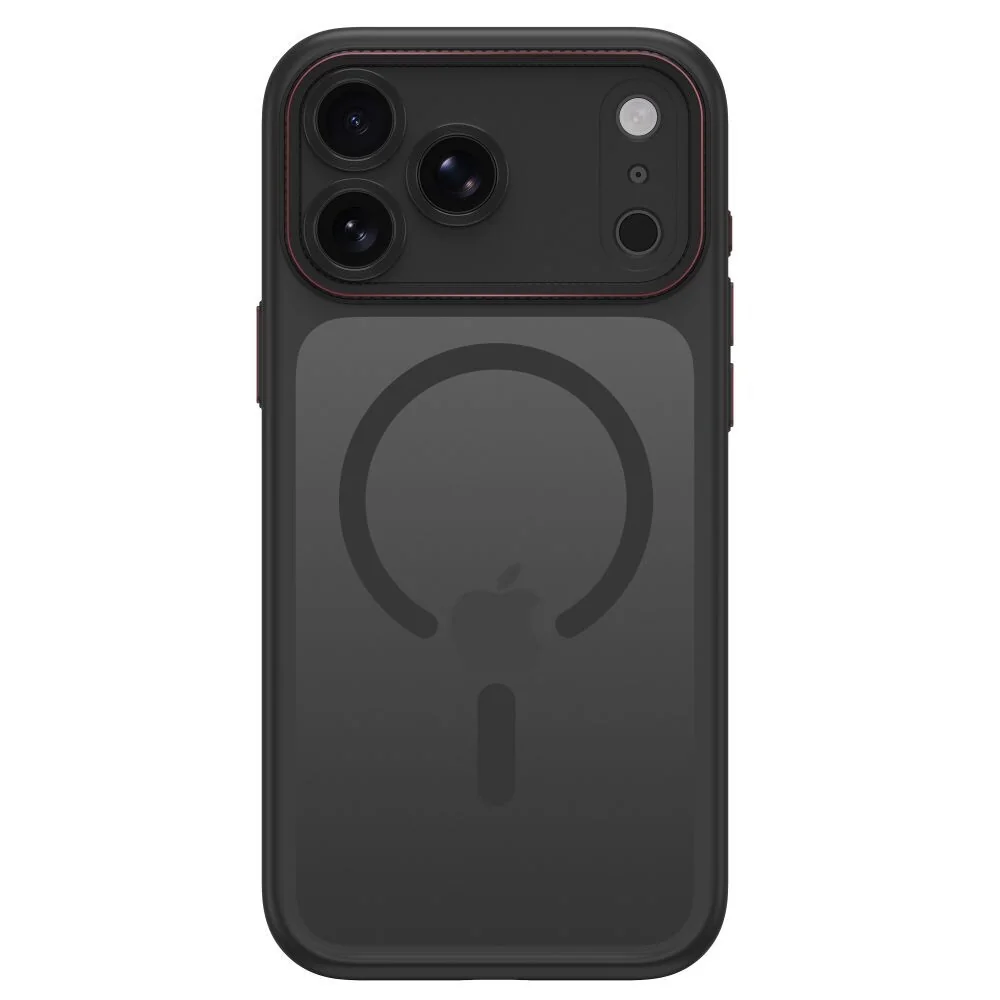 Tech-Protect MagCam MagSafe kryt na iPhone 17 Pro Max / 18 Pro Max, čierny / červený