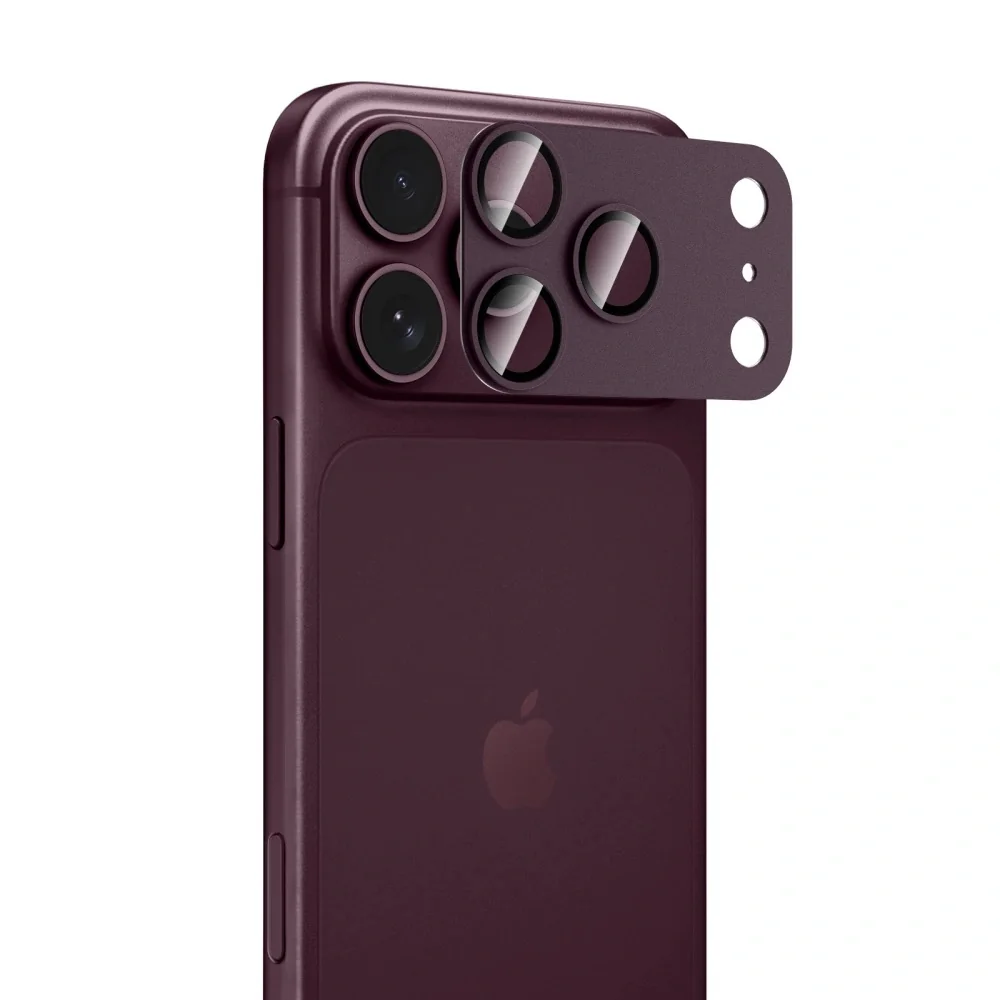 Tech-Protect CamFull Fit ochranné sklo na kameru na iPhone 18 Pro Max, bordové