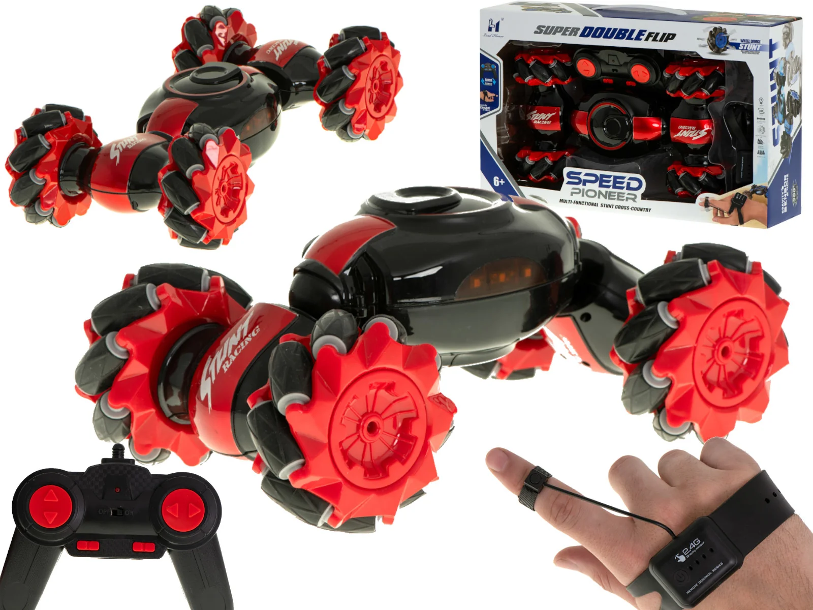 RC kaskadérske auto 360° – Speed Pioneer, gestové ovládanie, 25 km/h