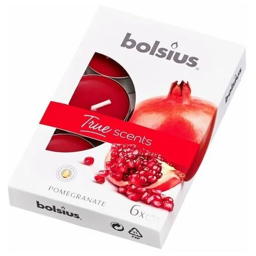 Bolsius Aromatic 2.0 Čajové 6ks Pomegranate, vonné sviečky 1×6 ks, vonná sviečka