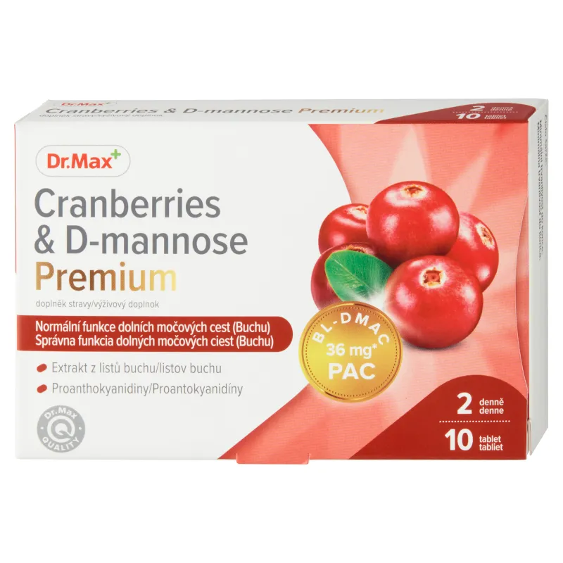 Dr. Max Cranberries & D-mannose Premium 1×10 tabliet