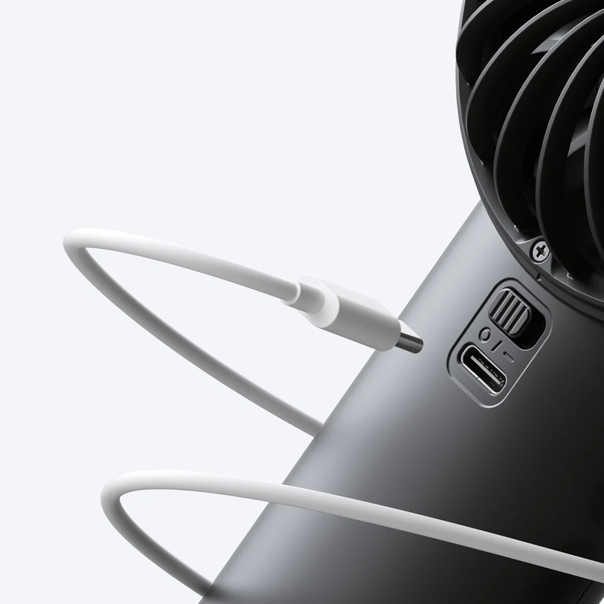 Jisulife Life4 USB-C ručný ventilátor 5000mAh, čierny