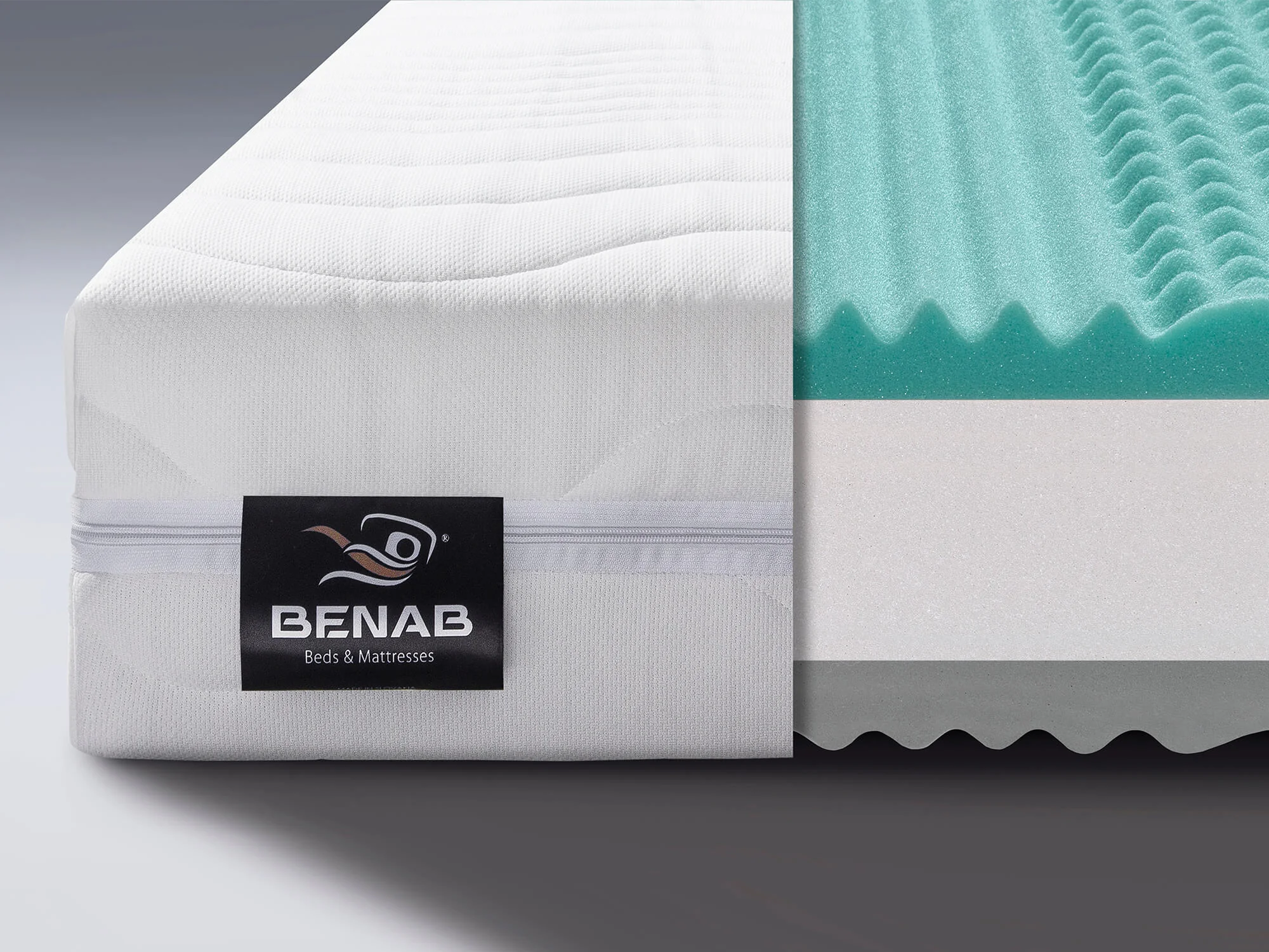 Matrac Benab Saturn H3 / H4 80 x 200 cm Penový matrac 16 cm sendvičový zónová  ortopedické
