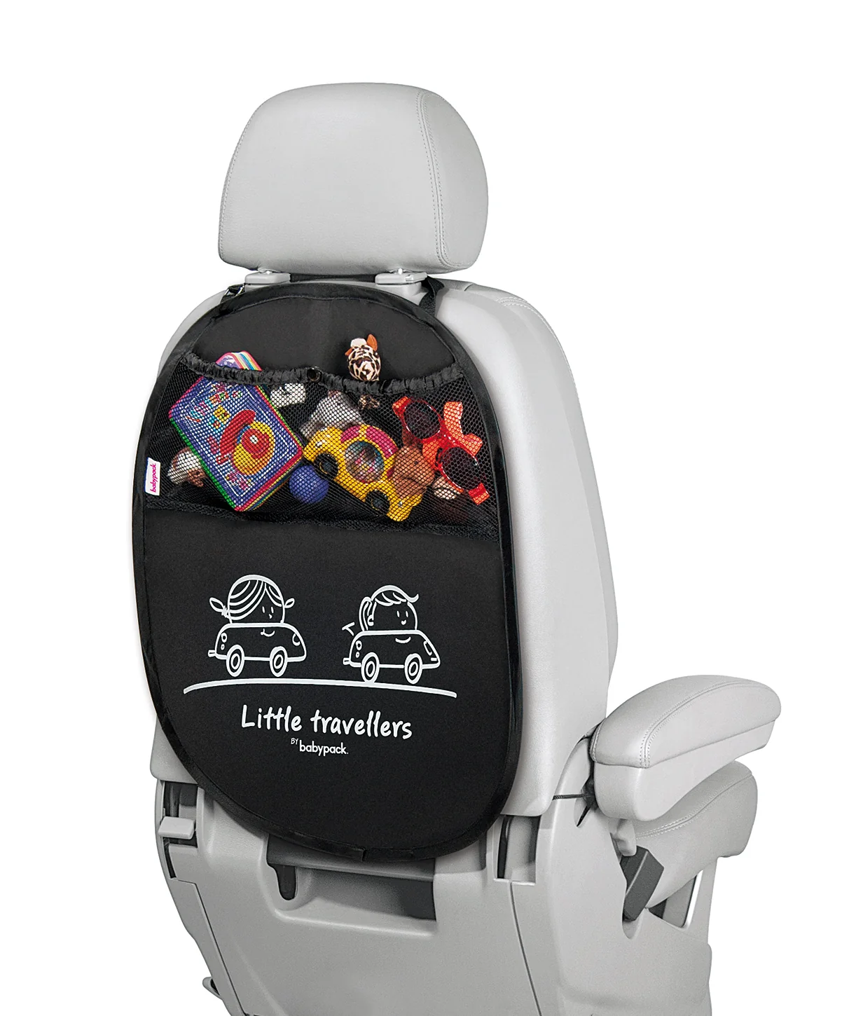 Babypack Organizér do auta a ochrana autosedadla, čierny