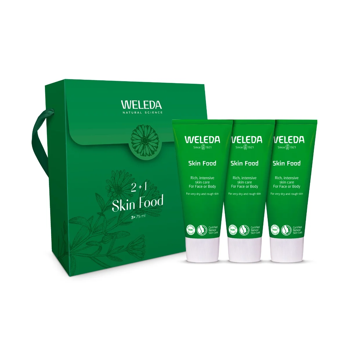 Skin Food Multipack 2+1 1×1 ks, v balení sú 3× krémy po 75 ml