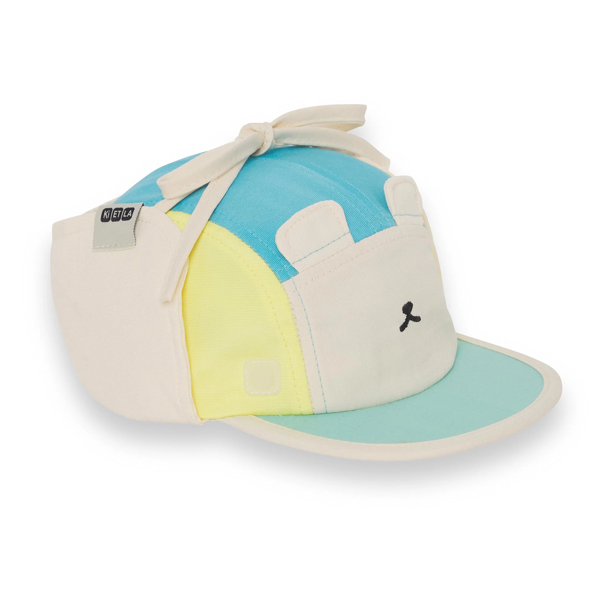 KiETLA FUN OURS‘ON šiltovka s UV ochranou a ochranou krku - Bear Blue 46 - 49 cm
