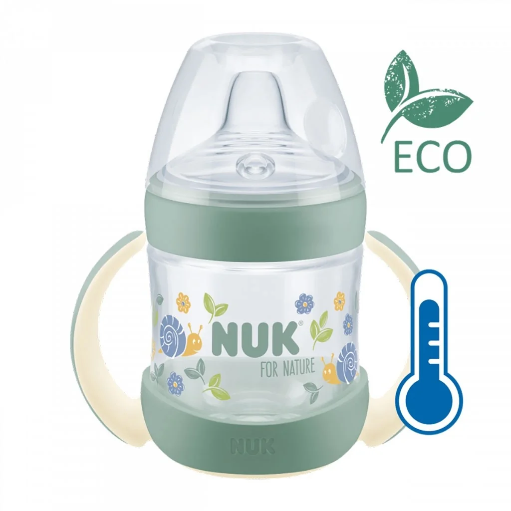 Dojčenská fľaša na učenie NUK for Nature s kontrolou teploty