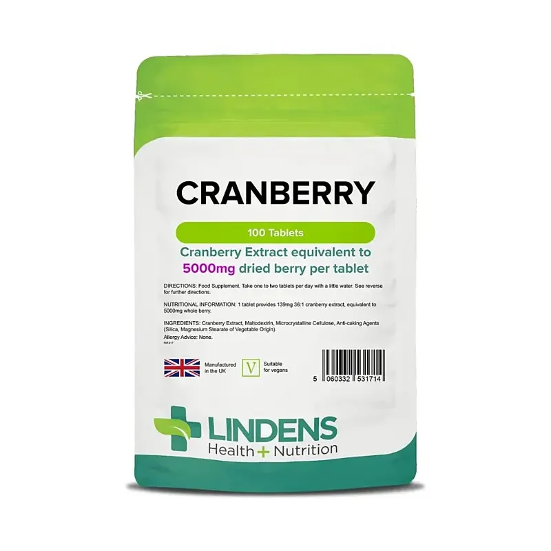 LINDENS Health + Nutrition Brusnicový džús (extrakt) 5000 mg, 100 tabliet